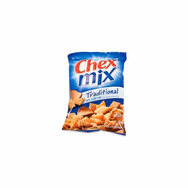 Chex® Mix Snack Mix, Traditional, 3.75 Oz, 8/Box